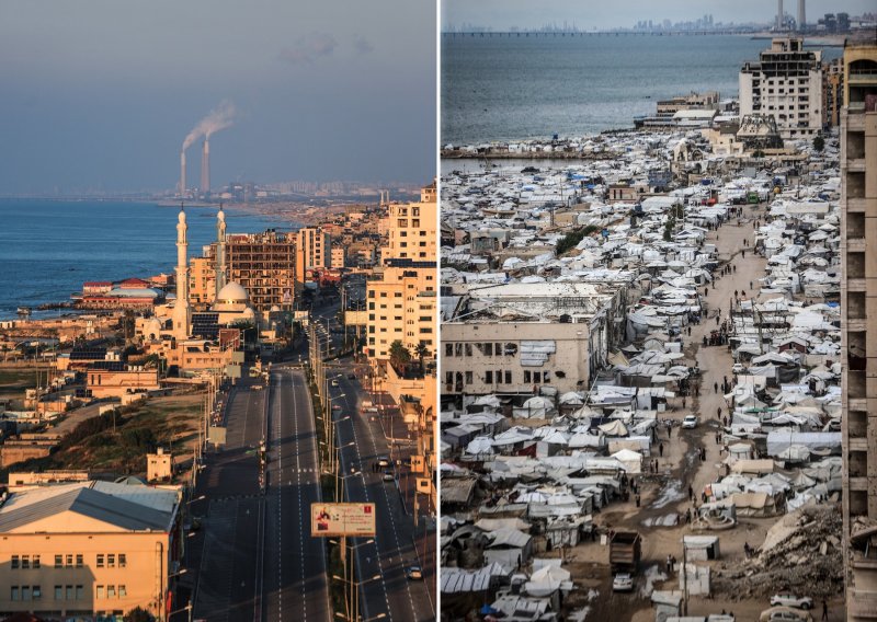 FOTO Gaza prije i poslije: Tri godine rata promijenile su sve, pogledajte razmjere razaranja
