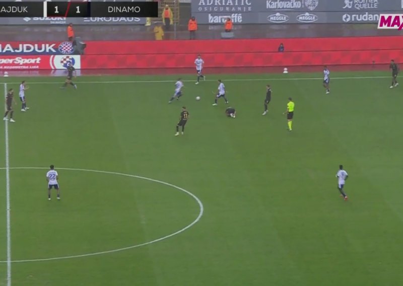 Dinamo je prije drugog gola Hajduka tražio faul, a Pajač nije reagirao: Pogledajte što se dogodilo