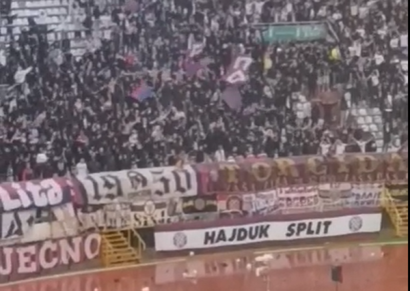 Scene za pamćenje na Poljudu: Pogledajte što su navijači radili dok je pljuštalo