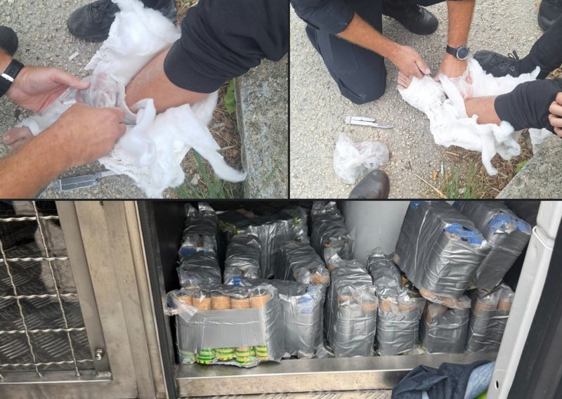 FOTO Policija pokazala što je pronašla kod navijača u Splitu: Pogledajte gdje su skrivali pirotehniku