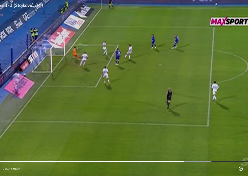 Sjajan gol Stojkovića: Pogledajte kako je Dinamo poveo protiv Rijeke