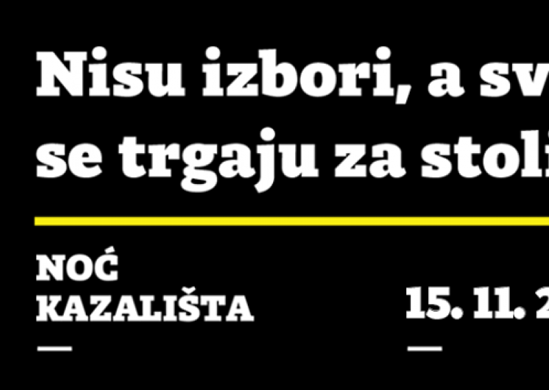 Odličnim sloganom Noć kazališta kreće u pohod na 43 grada