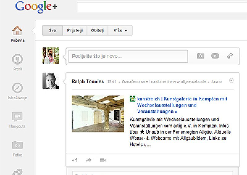 Google ušminkao Google+