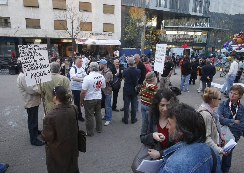 Zagreb: Smallest anti-gov't protest held to date
