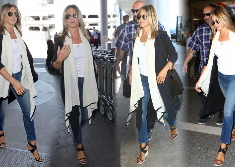 Jennifer Aniston stalno u istom modelu traperica i sandala