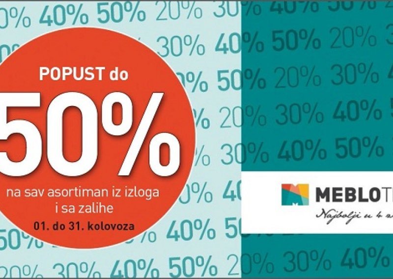 Popust do 50% na sav asortiman iz izloga i sa zalihe!