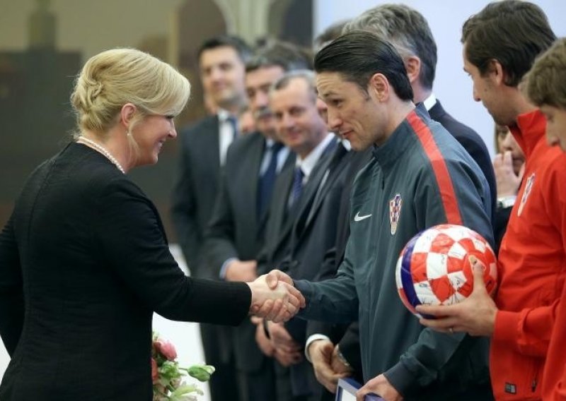 Kovač i igrači prije treninga kod predsjednice Hrvatske