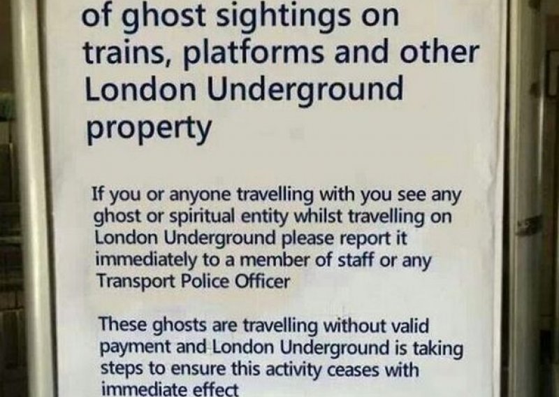 Londonska podzemna objavila rat duhovima