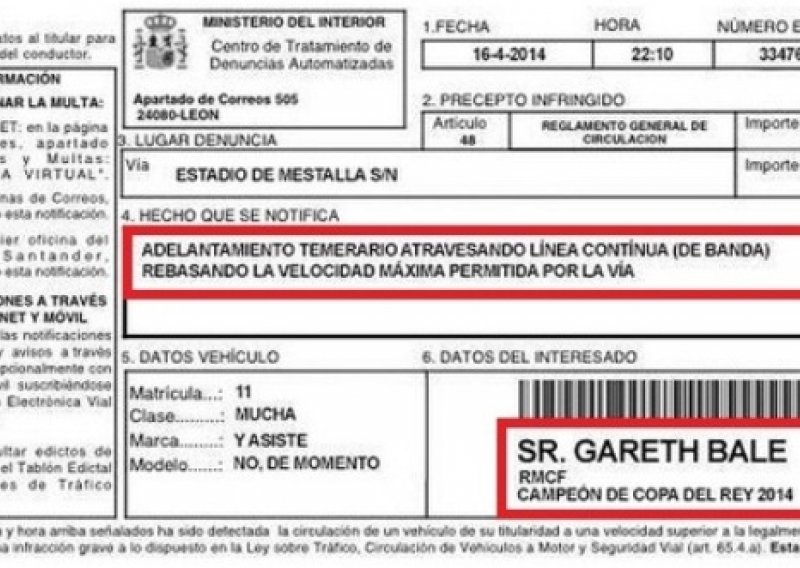 Ovo je policijska prijava protiv Garetha Balea, junaka Reala!