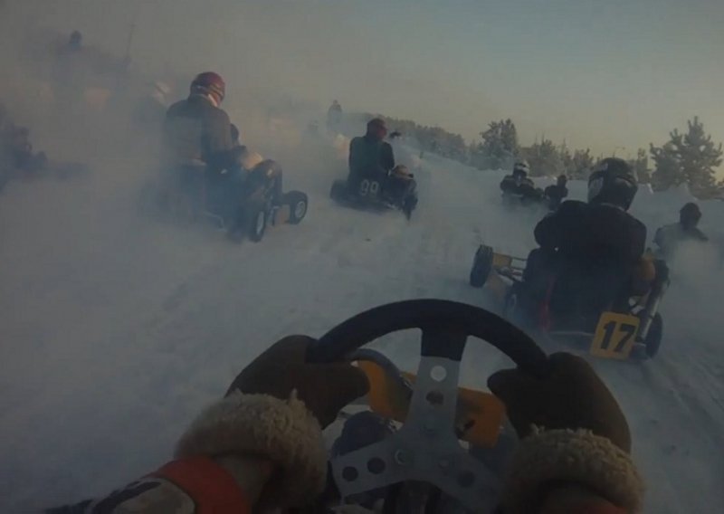 Karting na snijegu, najblesavija zabava za volanom!
