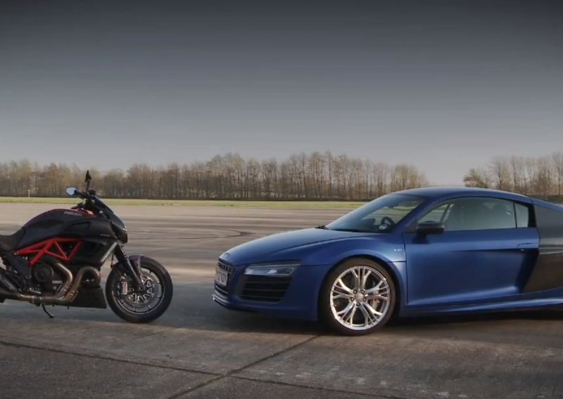 Je li Audi R8 V10 brži od Ducati Diavela?