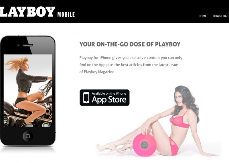 Čedni Playboy na iPhoneu