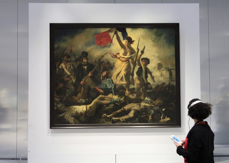 Žena grafitom uništila sliku Eugenea Delacroixa