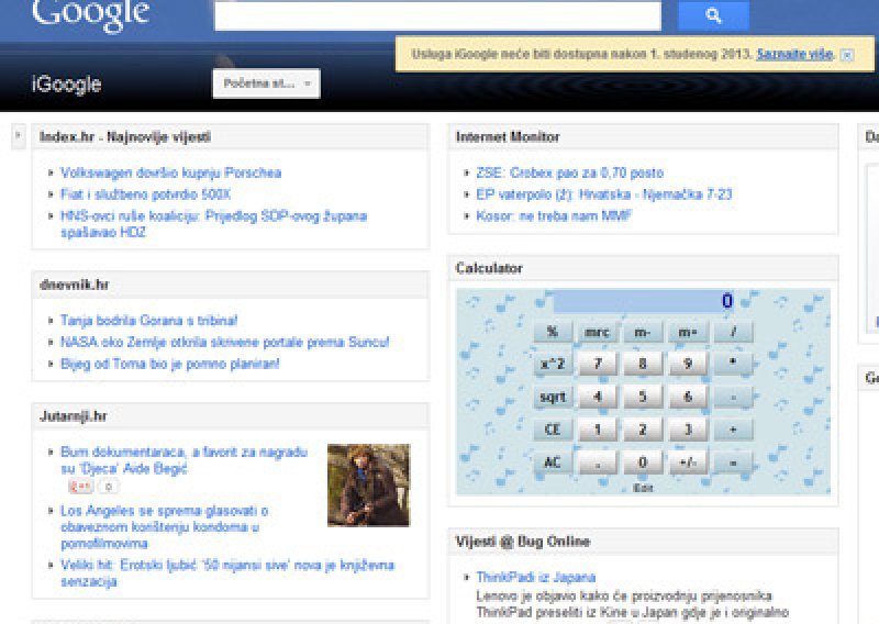Google gasi iGoogle i još četiri proizvoda