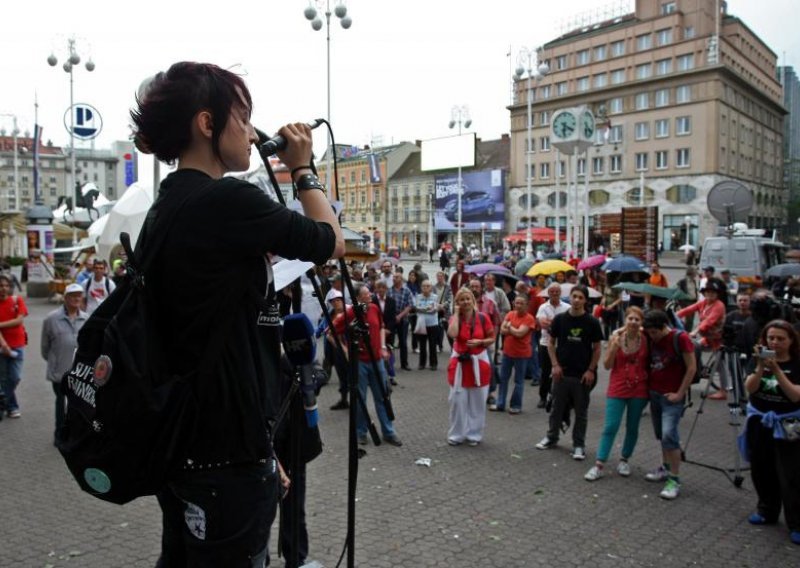 United for Global Change protest in Zagreb