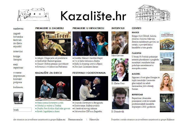 Pokrenuta internetska stranica o kazalištu