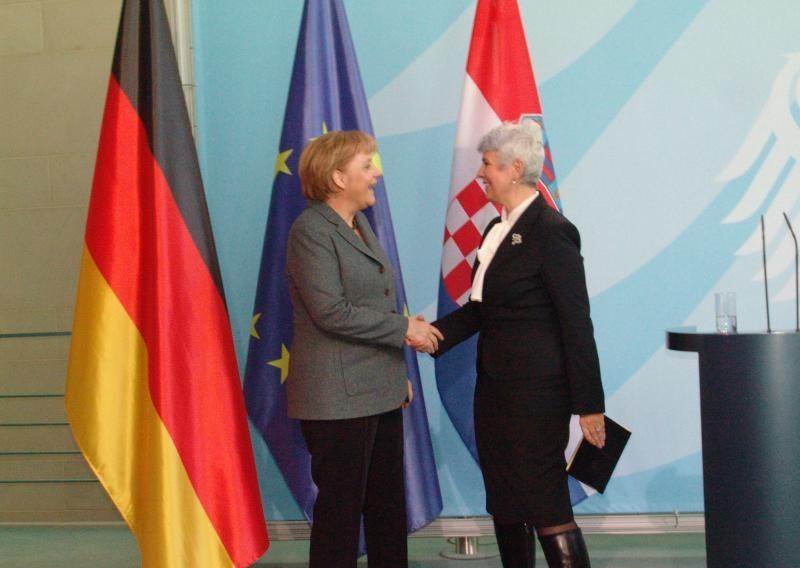 'Merkel dolazi i kao prijateljica premijerke Kosor'