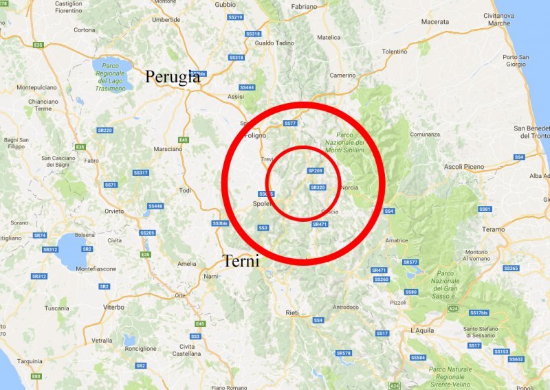 Tlo u Italiji pomaknulo se zbog potresa 70 centimetara
