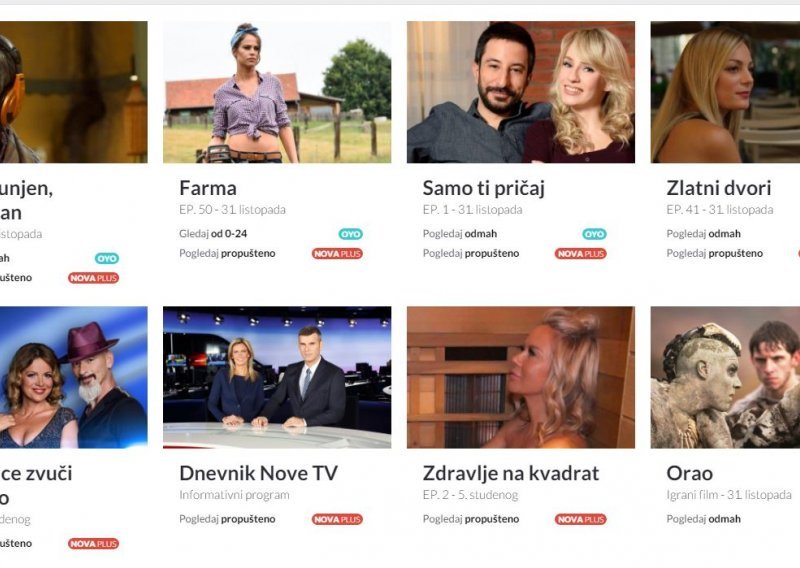 Popularne serije i informativne emisije mogu se gledati na Nova Plus