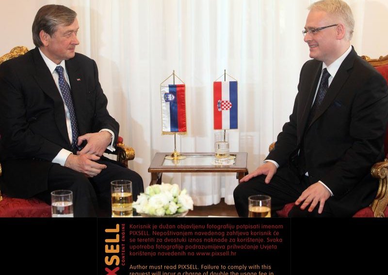 Josipovic meets Slovenian President, PM