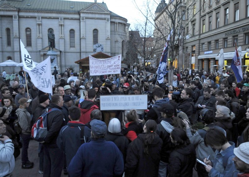 Another anti-gov't protest in  Zagreb