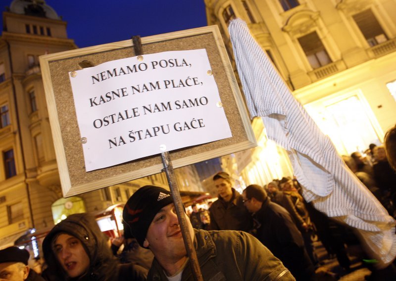 Anti-government protest rally in Zagreb