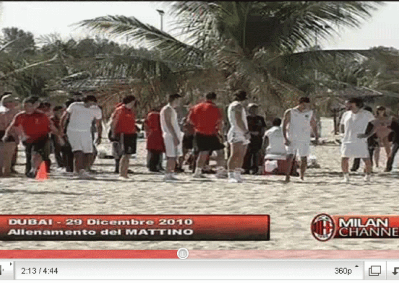 'Rossoneri' snagu skupljaju na plaži