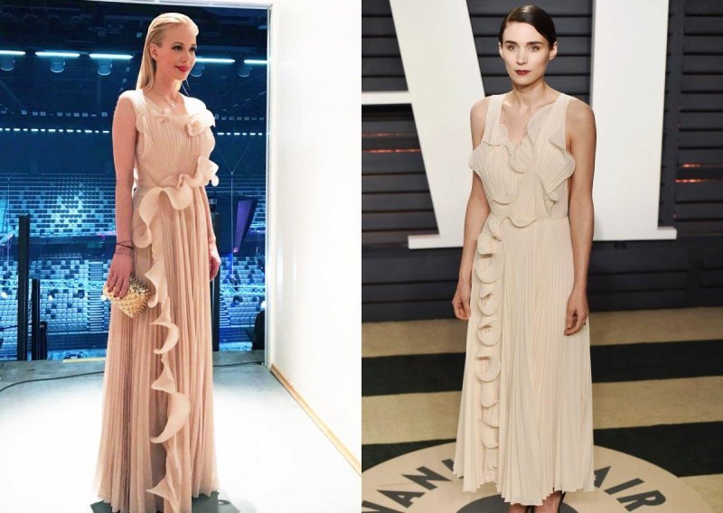 Kao blizanke: Jelena Rozga i Rooney Mara u istim haljinama