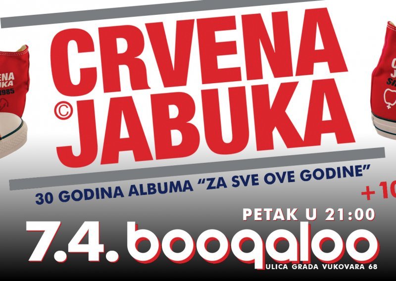 Osvojite ulaznice za koncert Crvene jabuke u klubu Boogaloo