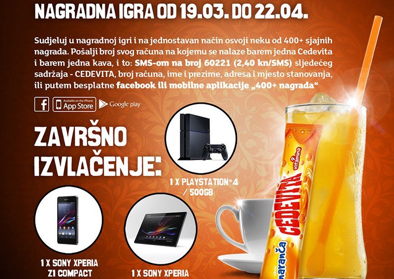 Naruči Cedevitu i kavu i osvoji super nagrade