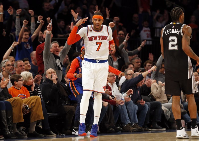 Knicksi u Madisonu iznenadili Spurse, Carmelo prestigao Charlesa Barkleyja!