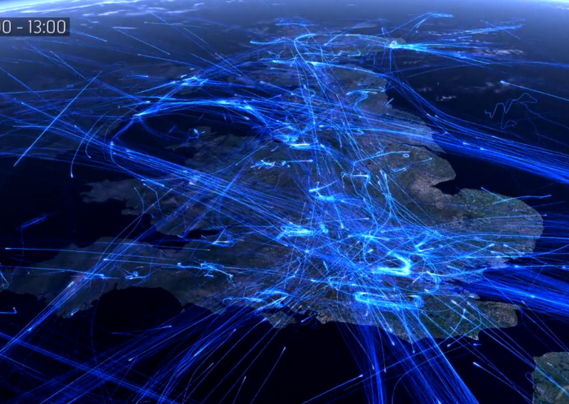 Pogledajte ples aviona unutar europskog zračnog prostora