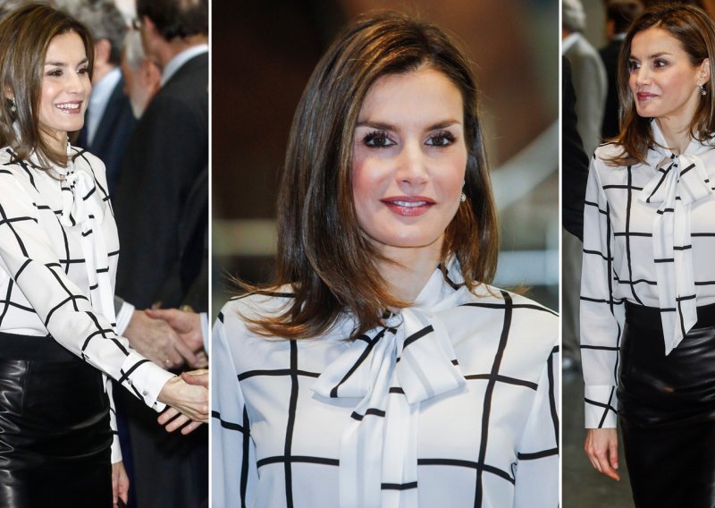 Španjolska kraljica sve zadivila u kožnoj suknji