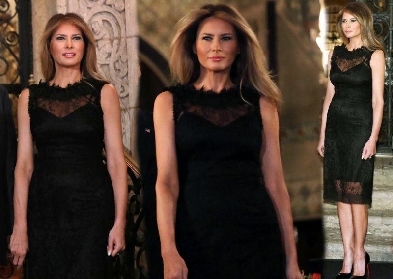 Melania Trump zablistala u izazovnoj crnoj haljini