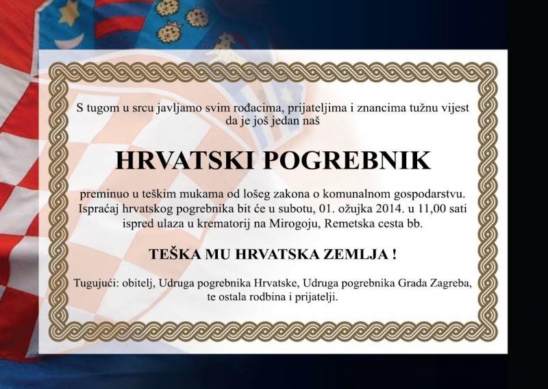 I pogrebnici će u prosvjed!