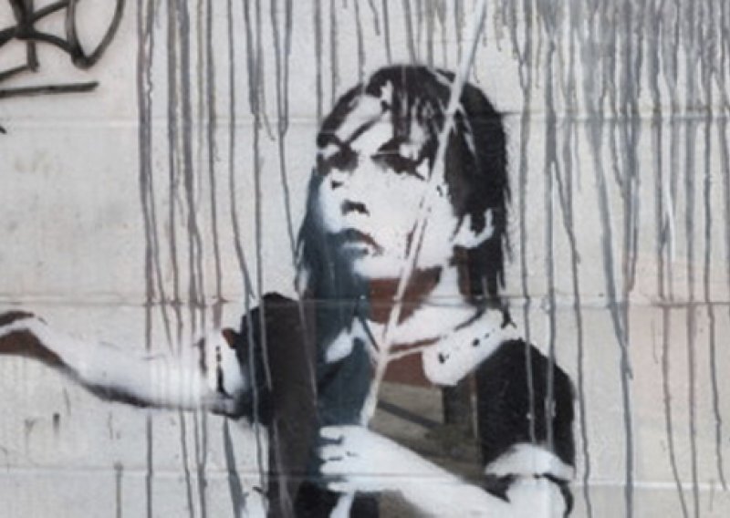 Pokušali ukrasti komad zida s Banksyjevom djevojčicom