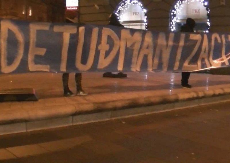Na godišnjicu Tuđmanove smrti gazio aktivisticu nogom!