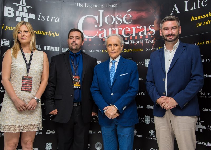 Slavni Jose Carreras stigao u Pulu uoči velikog koncerta