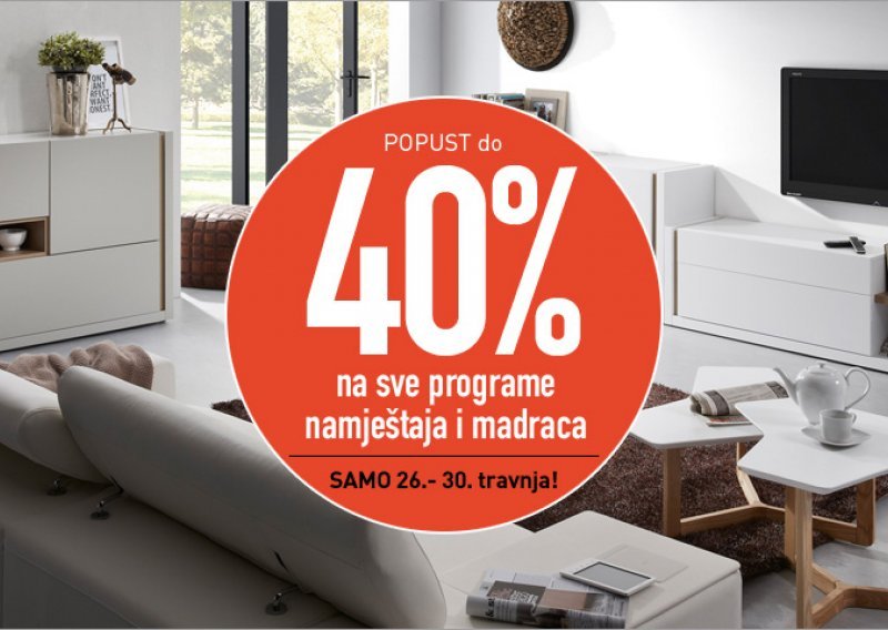 Do 40% popusta u Meblo Trade-u, samo do 30.04.