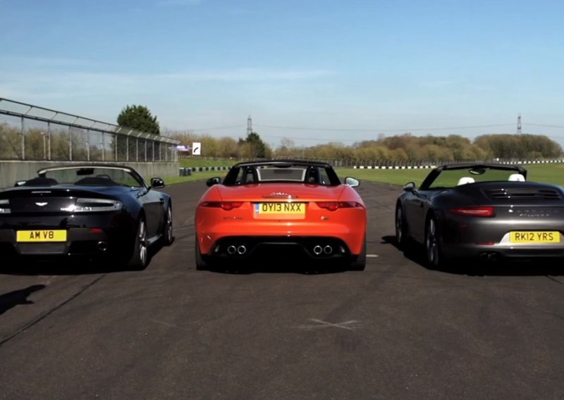 Jaguar F-Type protiv 911-ice Cabriolet i Aston Martina