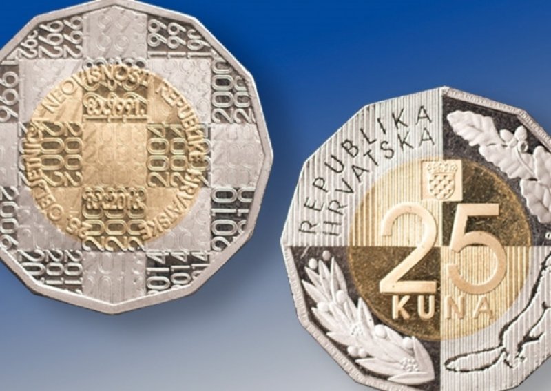 Prigodna kovanica od 25 kuna u povodu 25. obljetnice neovisnosti RH