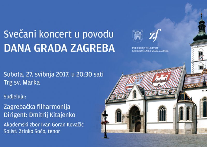 Zagrebačka filharmonija svečanim koncertom obilježava Dan grada Zagreba