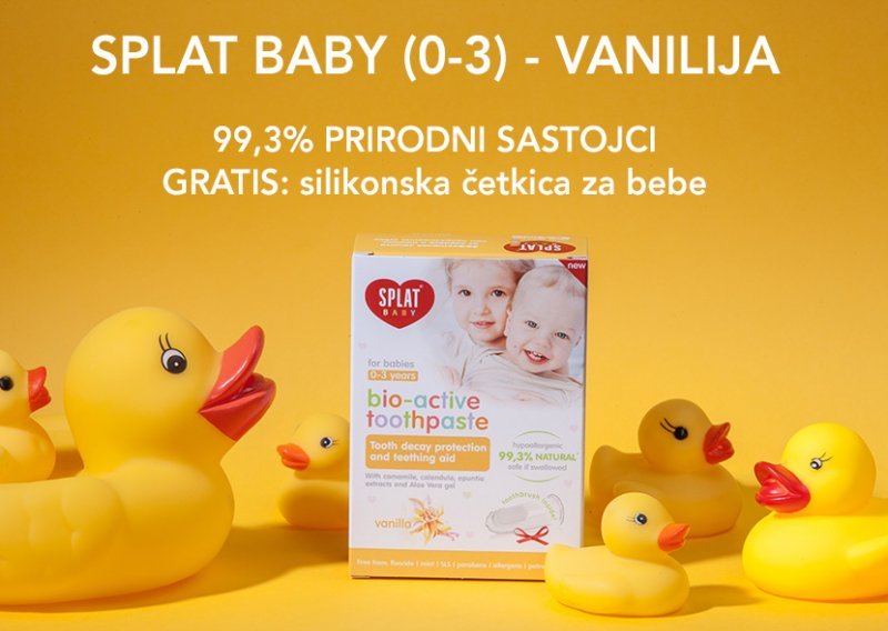 Osvojite pastu za zube sa silikonskom četkicom Splat Baby