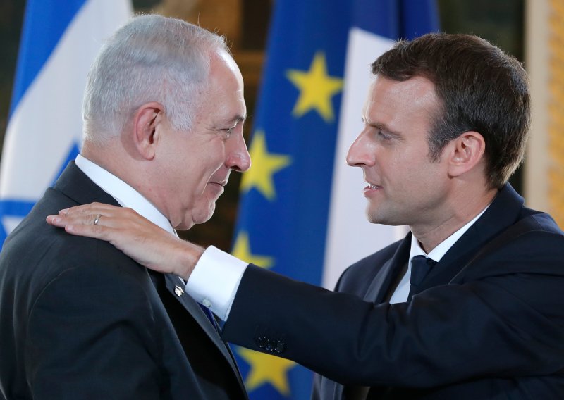 Macron u društvu Netanyahua pozvao na rješenje sa dvije države, Izrael i Palestinu