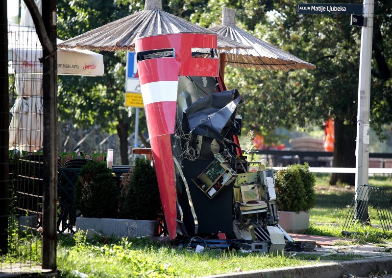 Plinom dignuli u zrak bankomat na Jarunu, pogledajte što su ostavili iza sebe