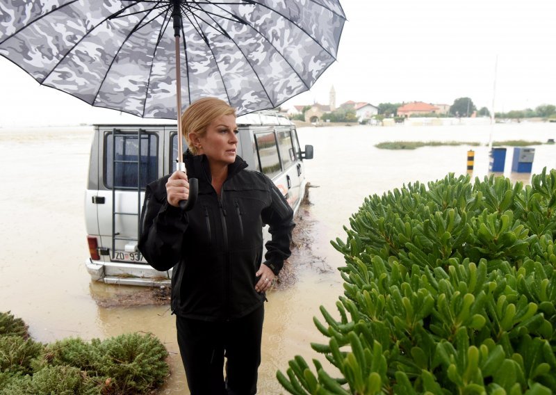 Predsjednicu poplavljeni Zadar podsjeća na rodni kraj