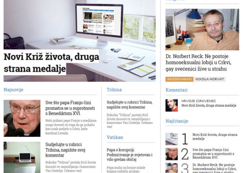 Ponovno pokrenut vjerski portal Križ života