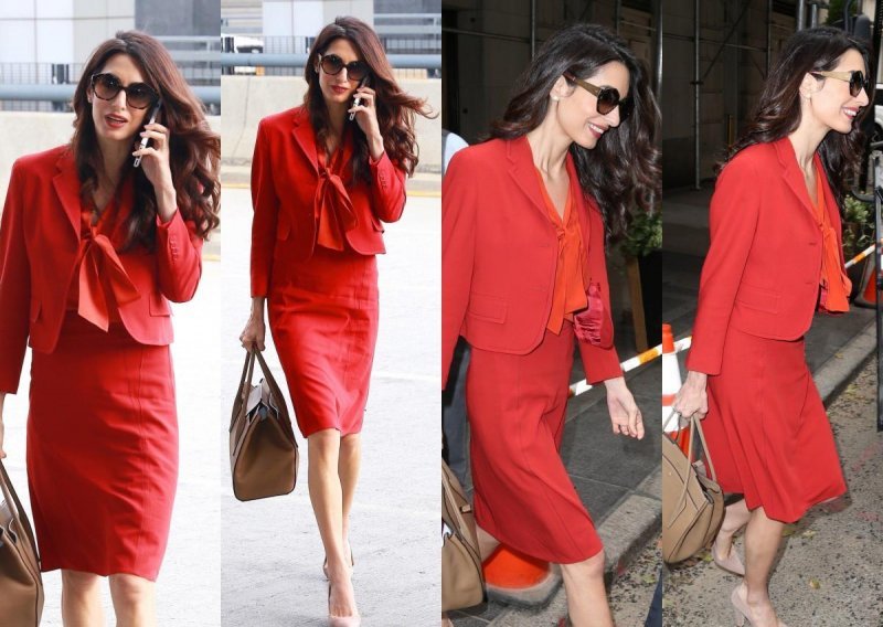 Zanosna u crvenom: Amal Clooney nakon poroda osvaja elegancijom