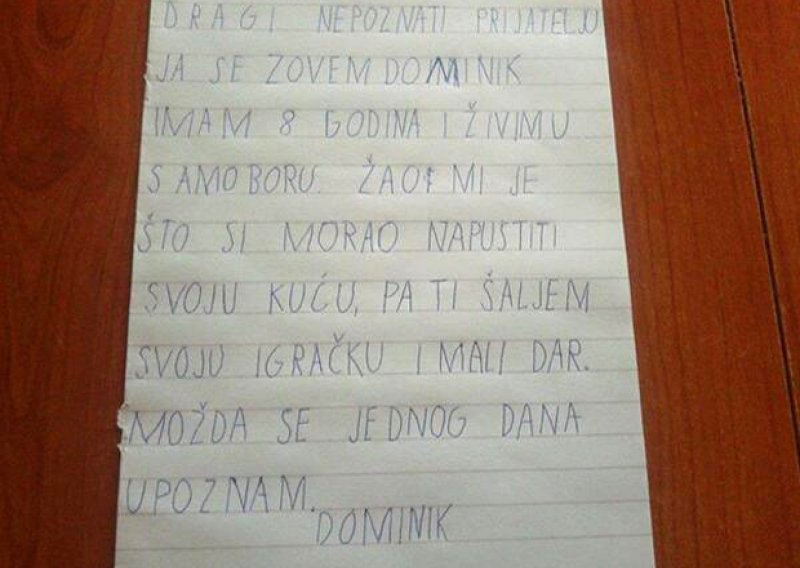 Ovo je pismo koje je dirnulo Hrvatsku: Dragi nepoznati prijatelju....