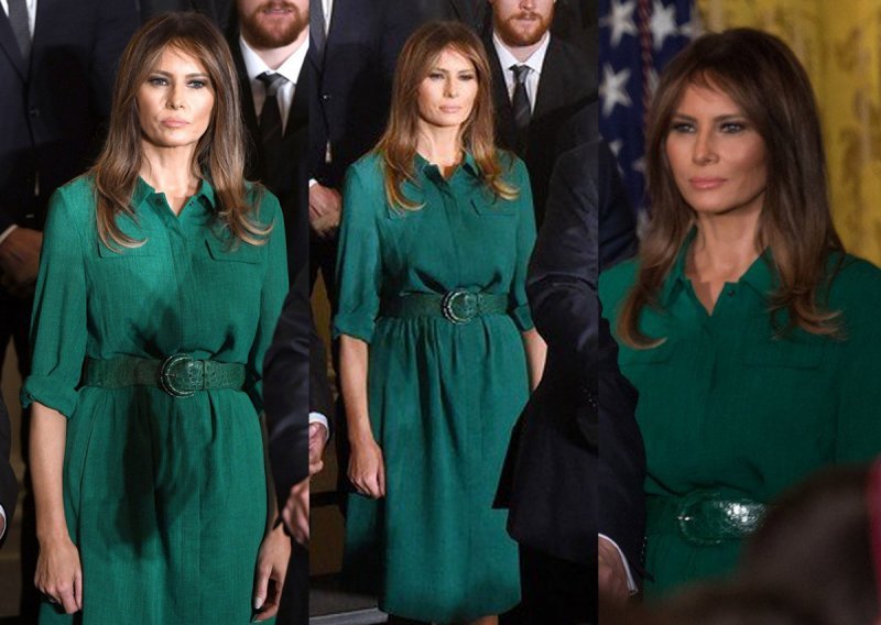 Zanimljiv modni odabir Melanije Trump: U haljini novog brenda i šik štiklama